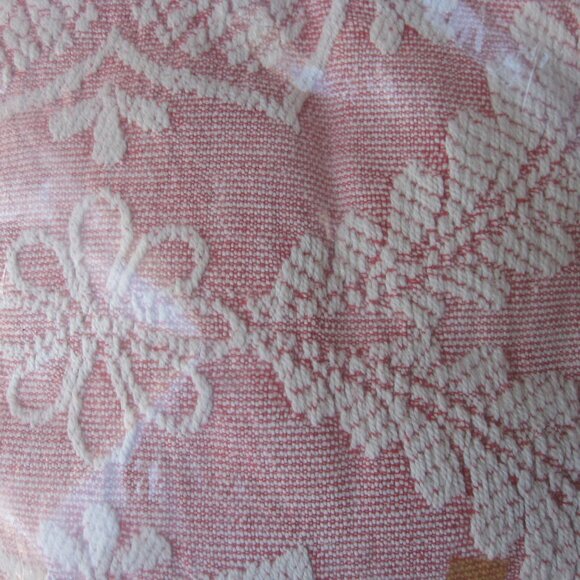 NEW Vintage Morgan Jones Jamestown Bedspread Full Rose Cream Chenille Fringe USA - Picture 3 of 7